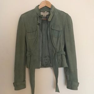 Dusty Blue Suede Karen Millen Jacket